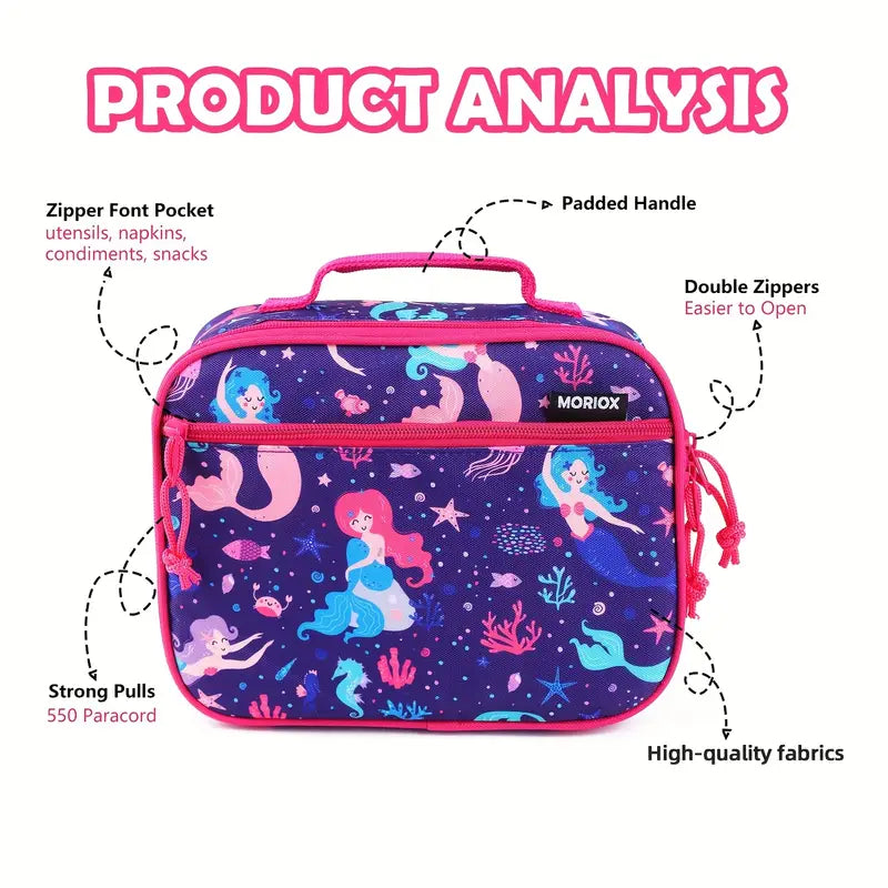 Amazon Moriox Purple Mermaid Insulated Lunch Bag