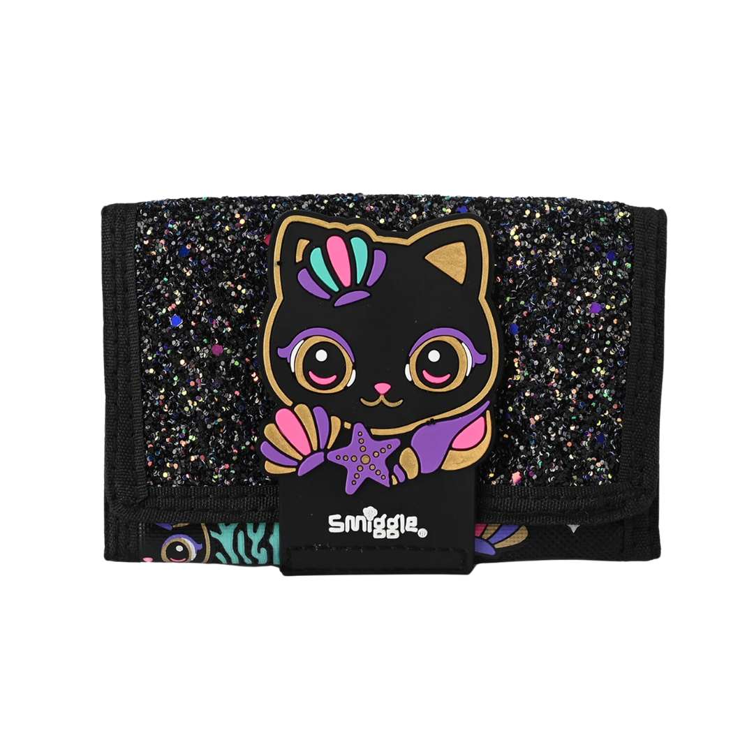 Smiggles Black Cat Tri-fold Wallet