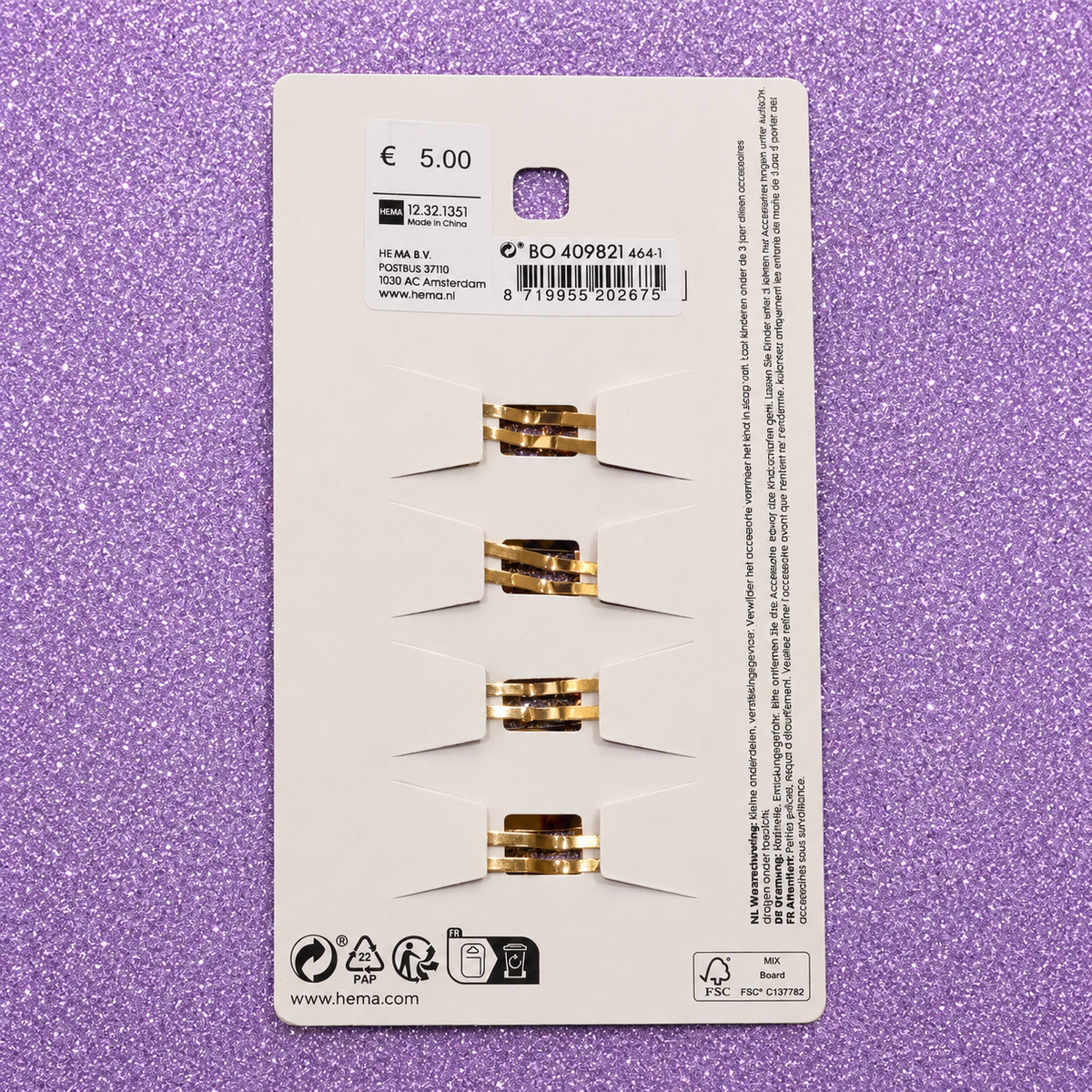 Gold Butterfly Hair Clips – 4 Piece Set