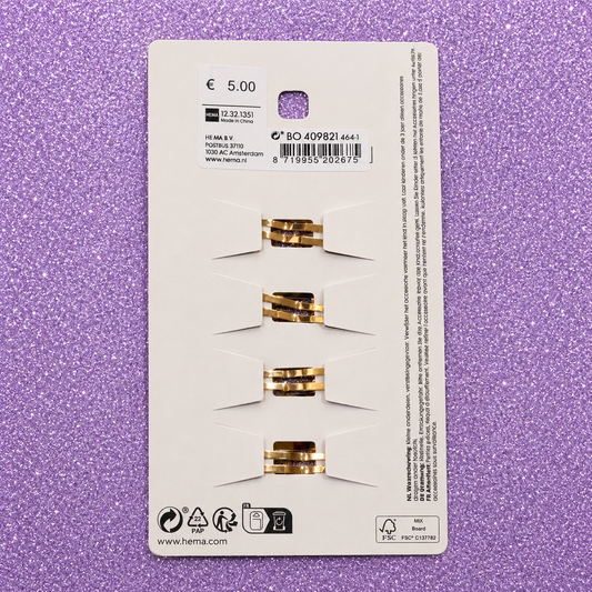 Gold Butterfly Hair Clips – 4 Piece Set