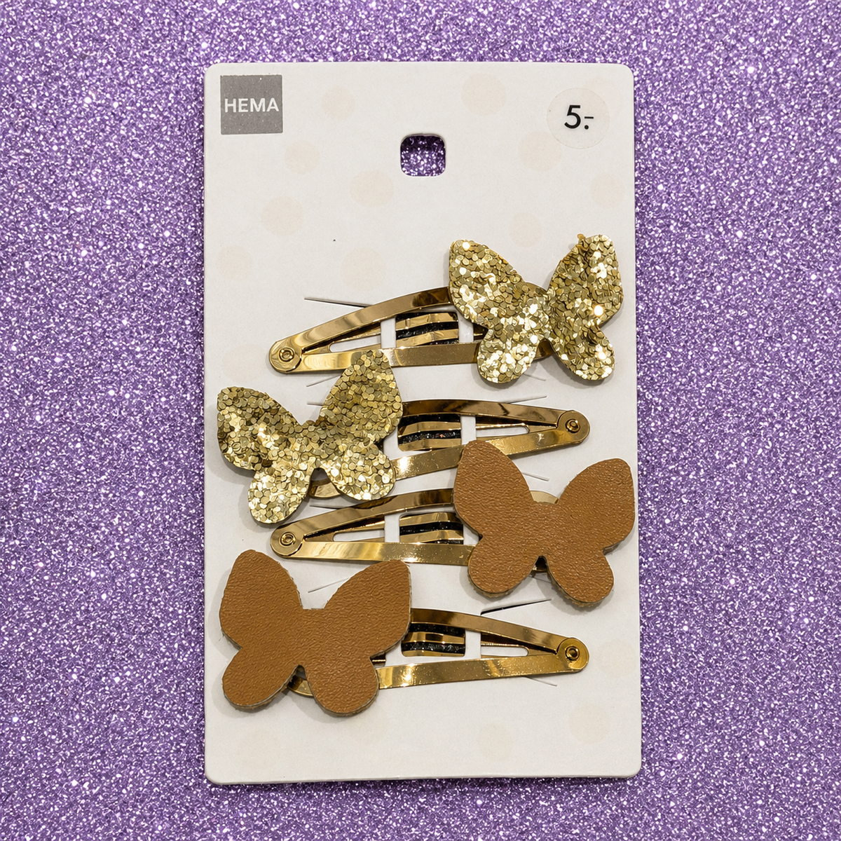 Gold Butterfly Hair Clips – 4 Piece Set