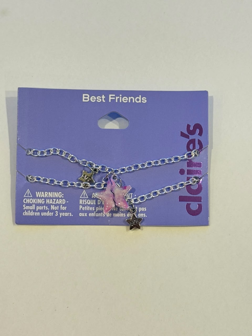 Claire’s tear and Share Bff Star Bracelet Pack of 2 with Magnetic Star Charm