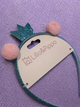 Teal Crown & Pink Pom-Pom Kids Headband