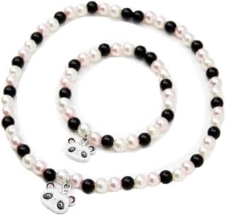 Claire's Club Beaded Panda Necklace