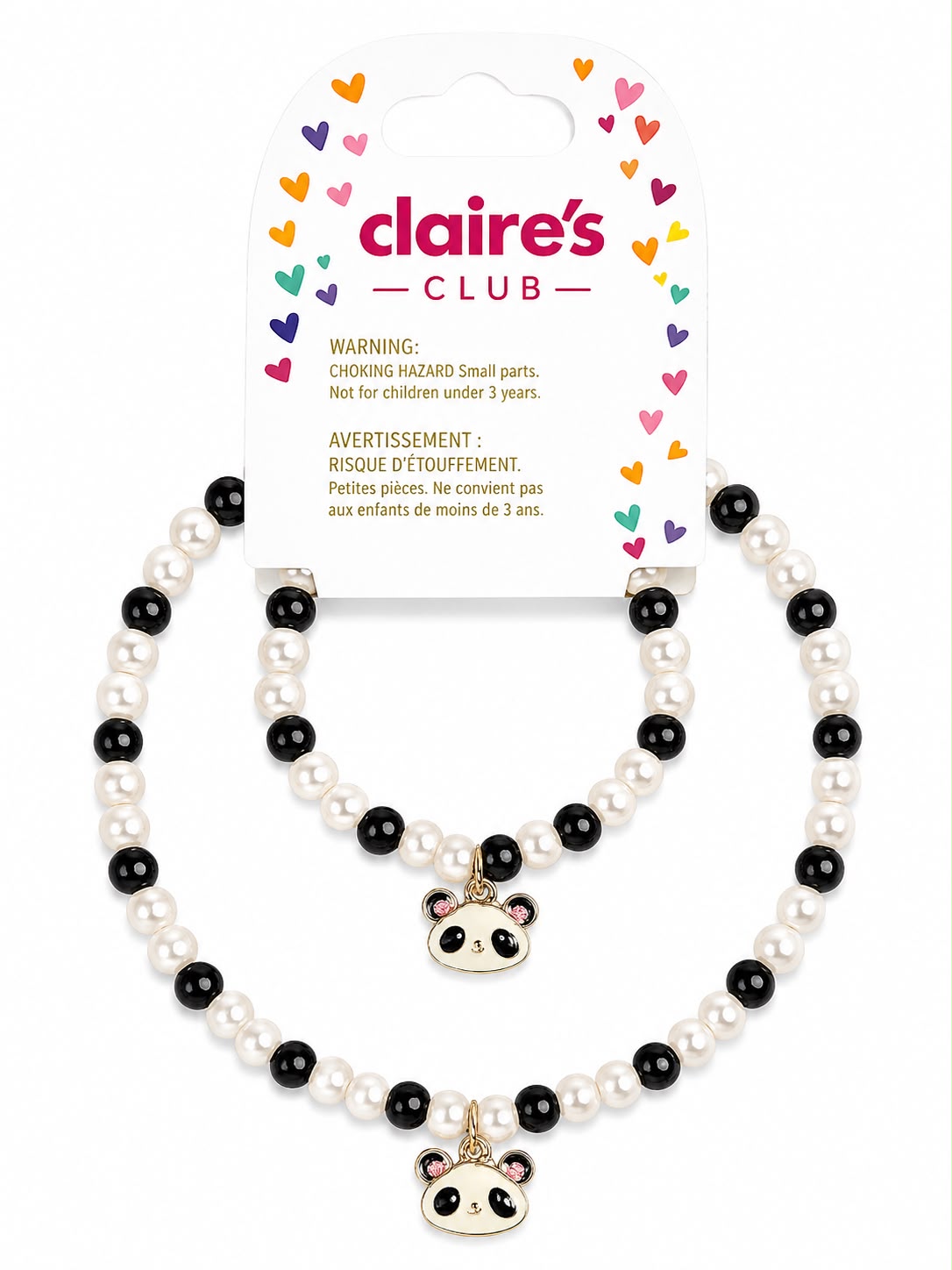 Claire's Club Beaded Panda Necklace