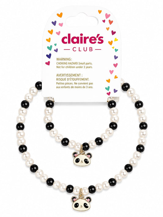 Claire's Club Beaded Panda Necklace