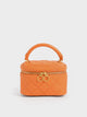 Charles & Keith Quilted Two Way Mini Zip Bag