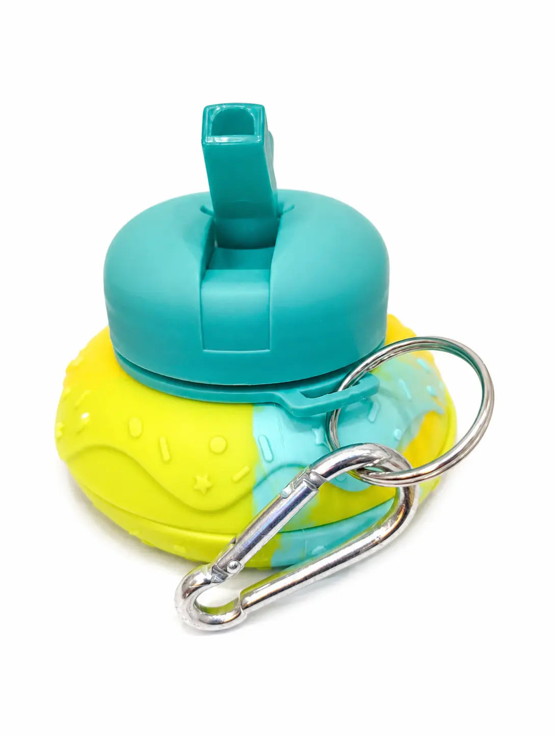 Soft Doughnut Water Bottle with Carabiner