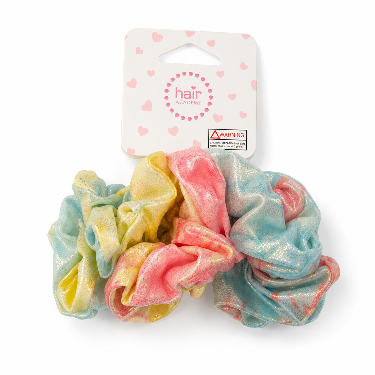 Hair Academy Holographic Glittery Satin Hair Ties