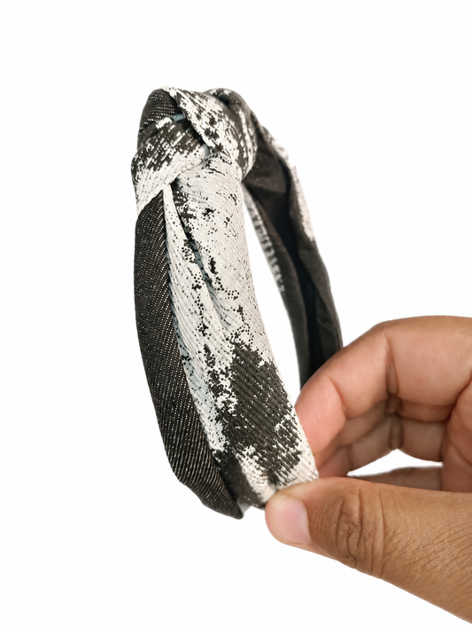 Grey Camouflage Patterned Headband