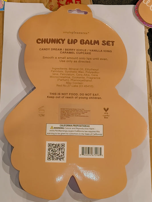 Gingerbread Chunky Lip Balm Set