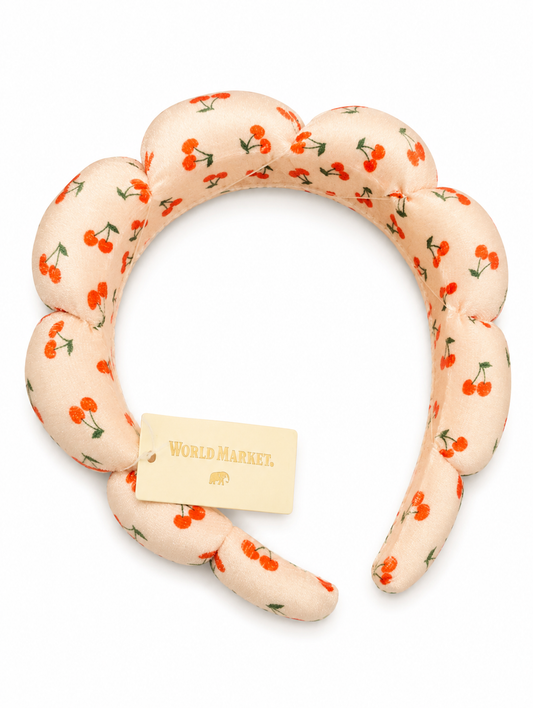 Cherry Patterned Plush Headband