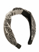 Grey Patterned Soft Formal Headband