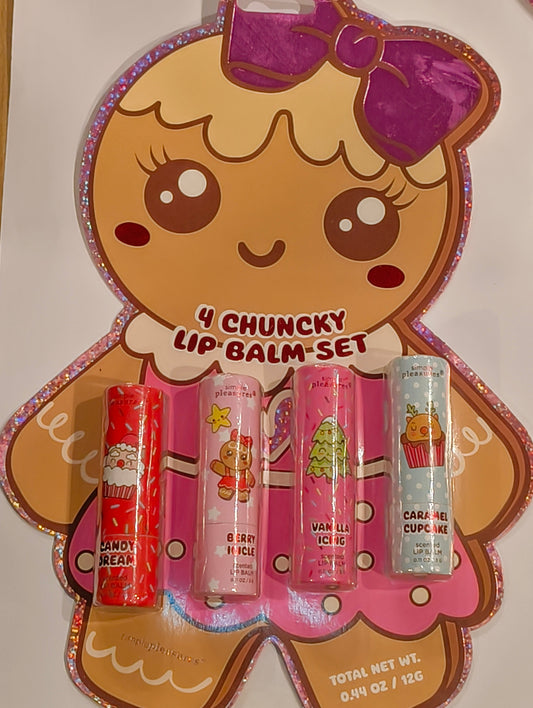Gingerbread Chunky Lip Balm Set