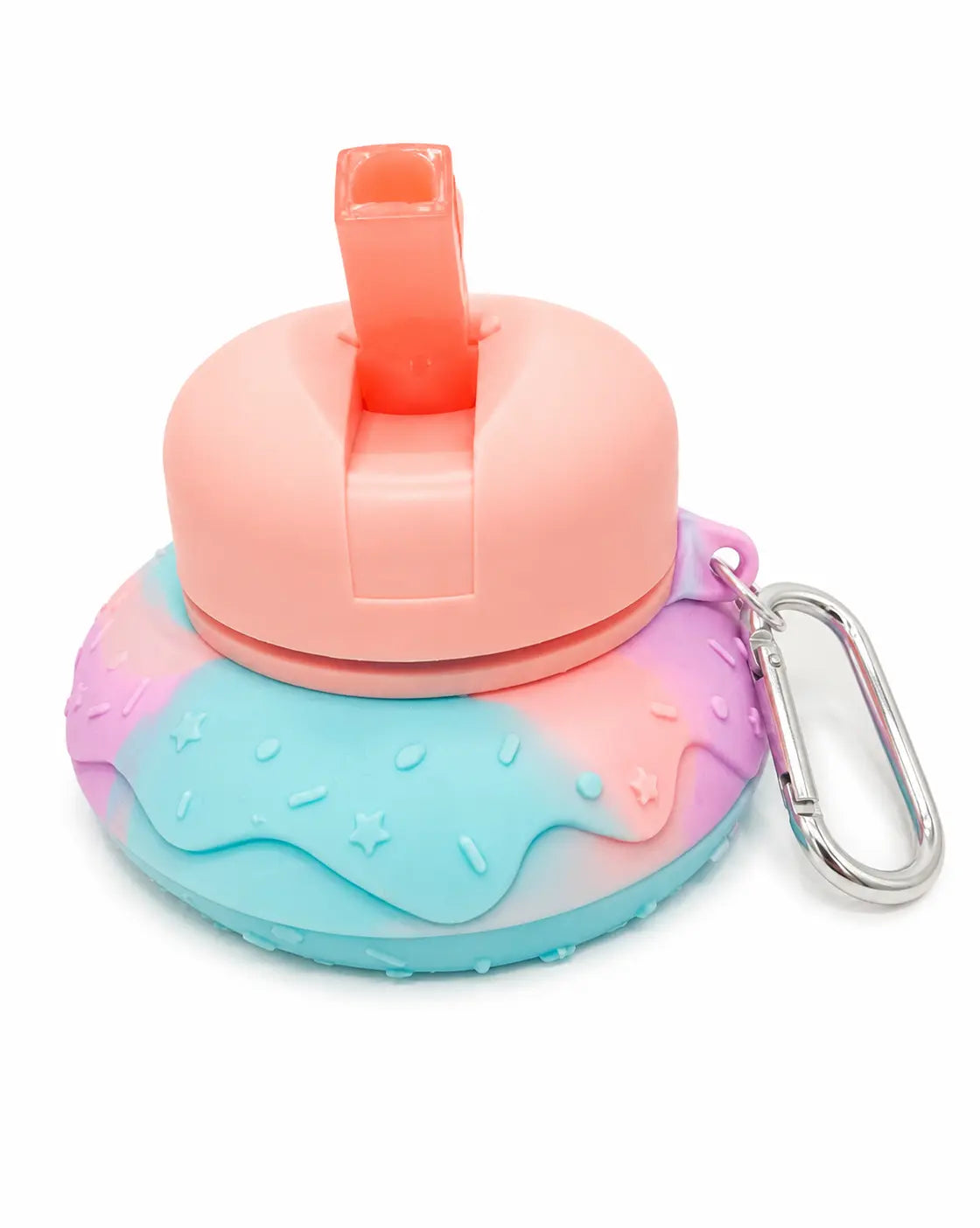 Soft Doughnut Water Bottle with Carabiner