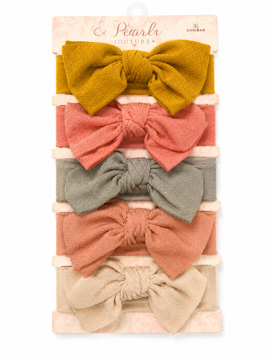 Curls & Pearls US Pack of 5 Pastelle Coloured Headbands