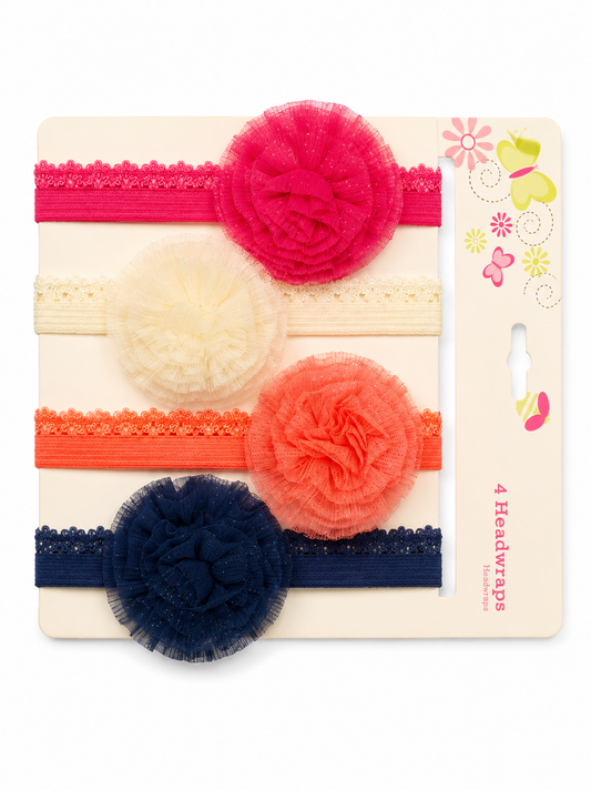 Flower Baby Headbands Pack of 4